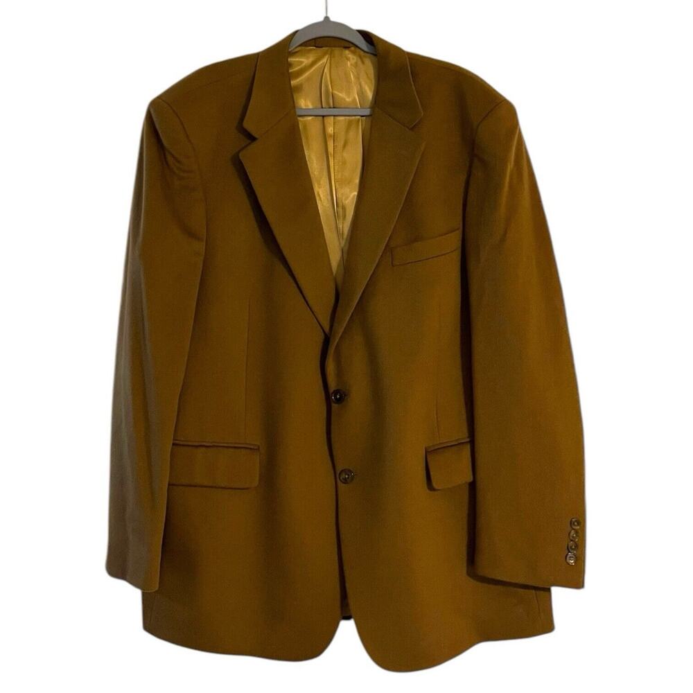 Haspel‎ Men's Sport Coat Blazer Jacket 100% Cashmere Size 46L Quiet Luxury EUC